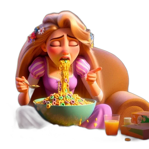 food, 3d render, concept art, cartoon transparent PNG cut-out