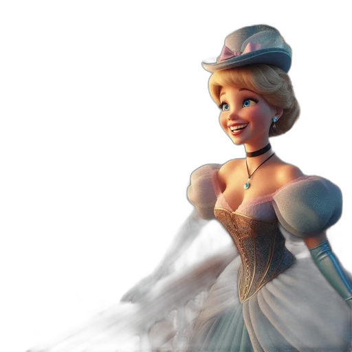 dress, crown, hat, staff transparent PNG cut-out