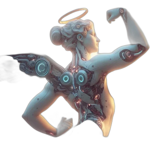 robot, jewelry, weapon, staff transparent PNG cut-out