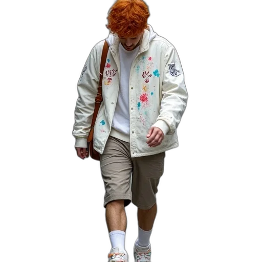 jacket, staff, creature, animal transparent PNG cut-out