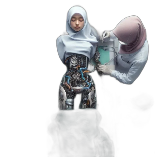 robot, weapon, staff, concept art transparent PNG cut-out