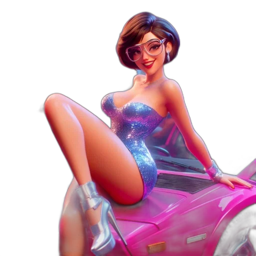 dress, concept art, 3d render, vaporwave transparent PNG cut-out