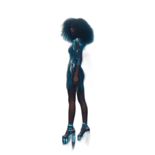 dress, hair, robot, creature transparent PNG cut-out
