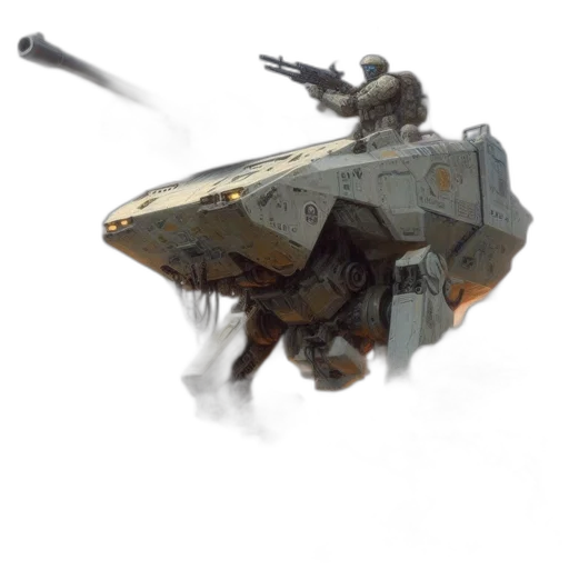 robot, weapon, car, concept art transparent PNG cut-out