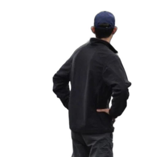 jacket, staff, hat, face transparent PNG cut-out