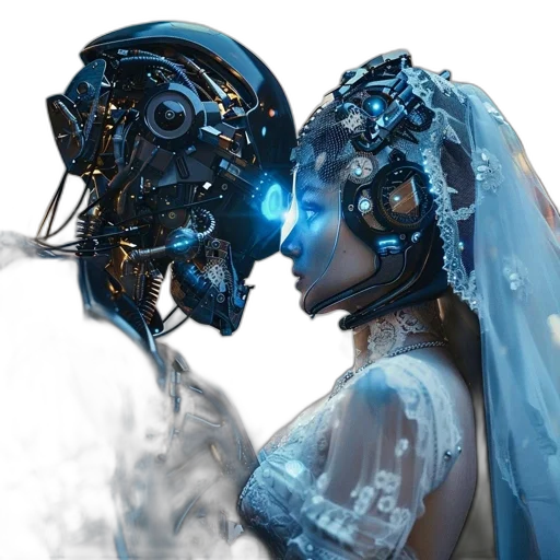 robot, mask, face, cyberpunk transparent PNG cut-out