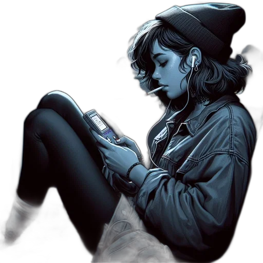 jacket, hat, face, jewelry transparent PNG cut-out