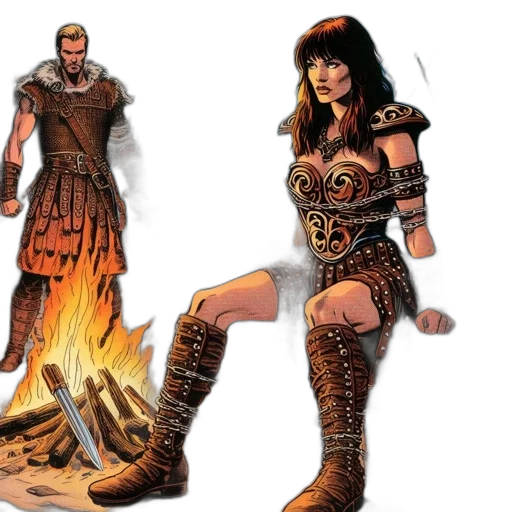 concept art, comic book art, fantasy art, 3d render transparent PNG cut-out