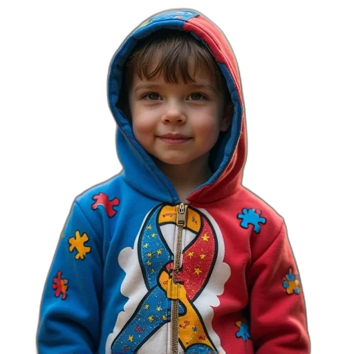 jacket, photorealistic, 3d render, autism transparent PNG cut-out