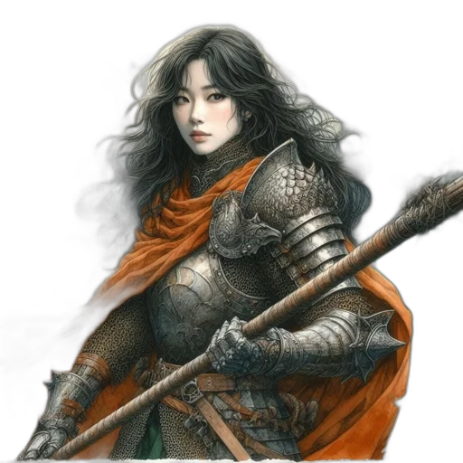 sword, weapon, staff, fantasy art transparent PNG cut-out