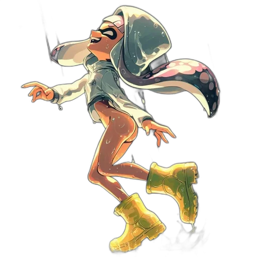 dress, creature, staff, jacket transparent PNG cut-out