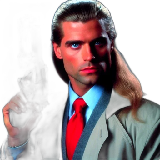 jacket, hair, face, vaporwave transparent PNG cut-out