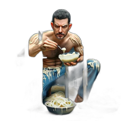 food, concept art, comic book art, 3d render transparent PNG cut-out