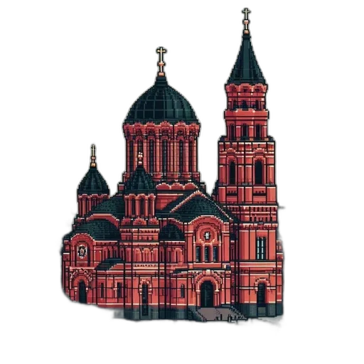 building, dress, pixel art, concept art transparent PNG cut-out