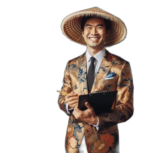 hat, jacket, staff, umbrella transparent PNG cut-out