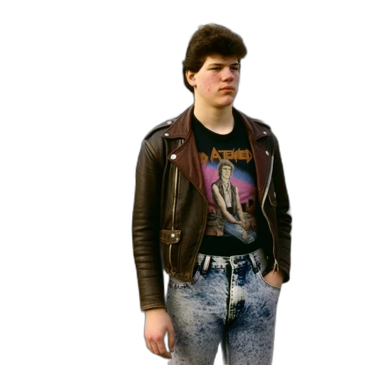 jacket, hair, face, robot transparent PNG cut-out