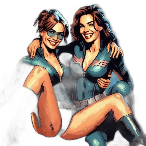 comic book art, concept art, cartoon, watercolor transparent PNG cut-out
