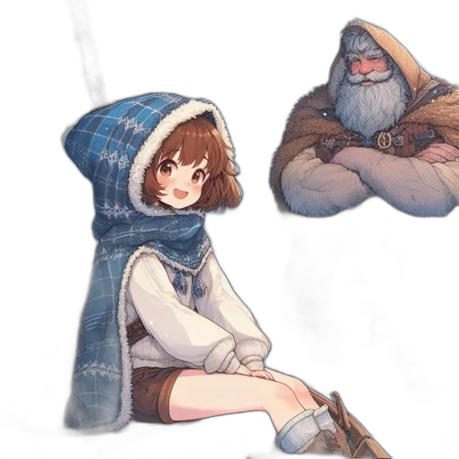 hat, creature, jacket, dress transparent PNG cut-out