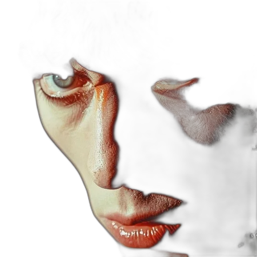 face, mask, creature, hair transparent PNG cut-out