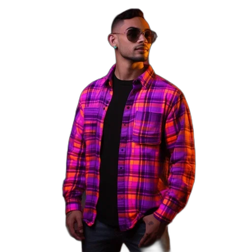 jacket, staff, face, 3d render transparent PNG cut-out