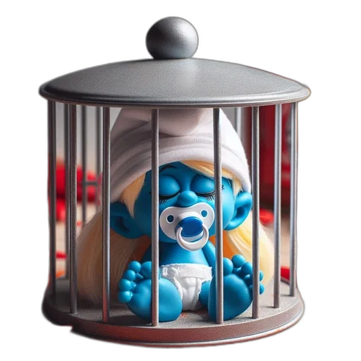 concept art, 3d render, animated, smurf-like transparent PNG cut-out