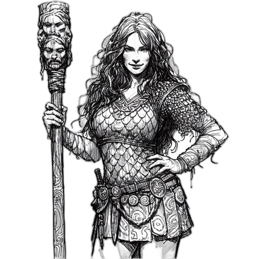 sword, staff, fantasy art, comic book art transparent PNG cut-out