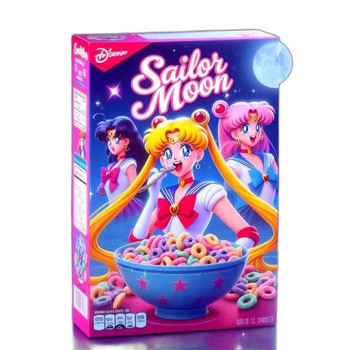 food, vaporwave, 3d render, outer space transparent PNG cut-out