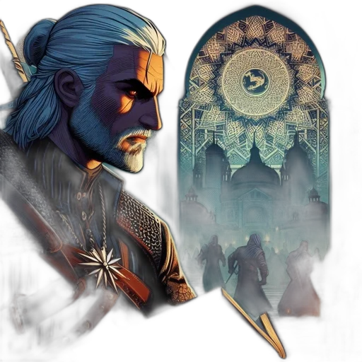 sword, fantasy art, concept art, watercolor transparent PNG cut-out