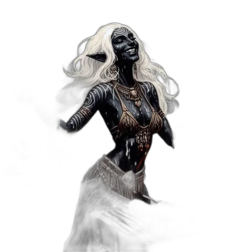 dress, mask, creature, hair transparent PNG cut-out
