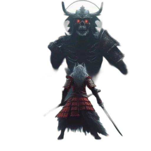 mask, sword, staff, creature transparent PNG cut-out
