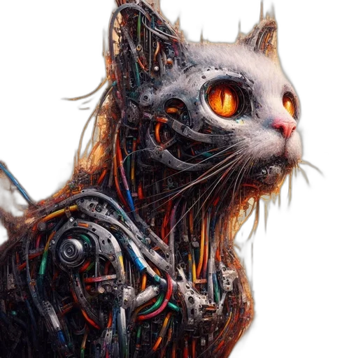 robot, animal, creature, cyberpunk transparent PNG cut-out