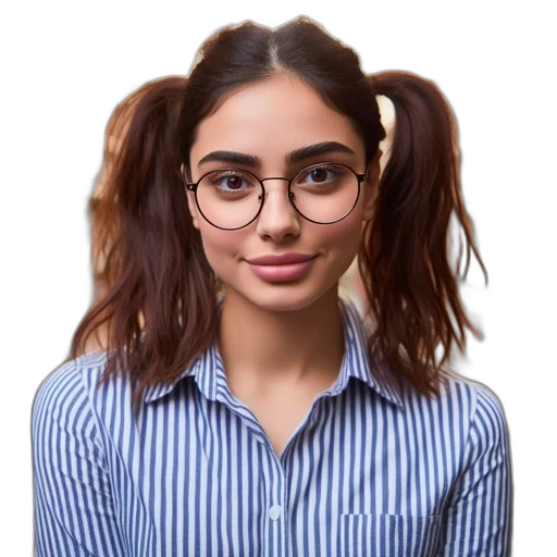 hair, face, jewelry, staff transparent PNG cut-out