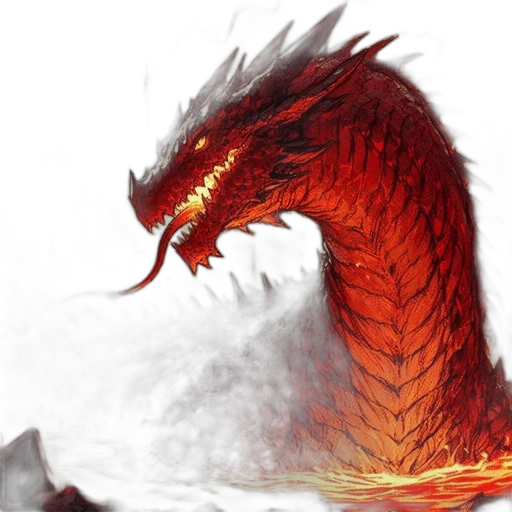 dragon, creature, staff, fantasy art transparent PNG cut-out