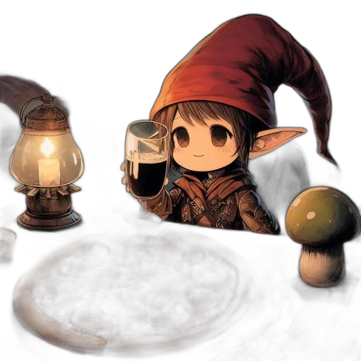 hat, mask, staff, creature transparent PNG cut-out