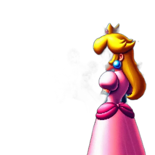 dress, crown, staff, hair transparent PNG cut-out
