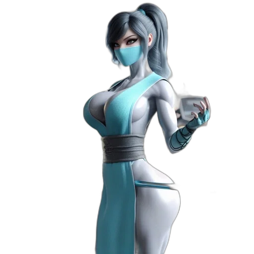 robot, dress, mask, staff transparent PNG cut-out