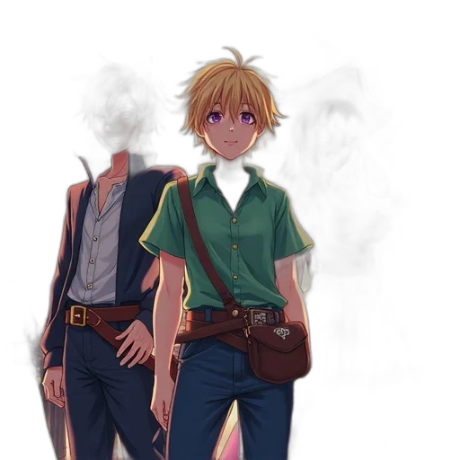 jacket, staff, mask, weapon transparent PNG cut-out