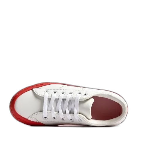 shoes, red, white, sneaker transparent PNG cut-out