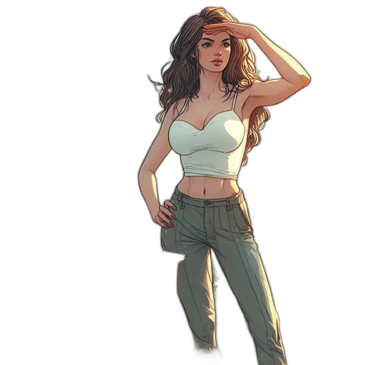 concept art, comic book art, cartoon, pixel art transparent PNG cut-out