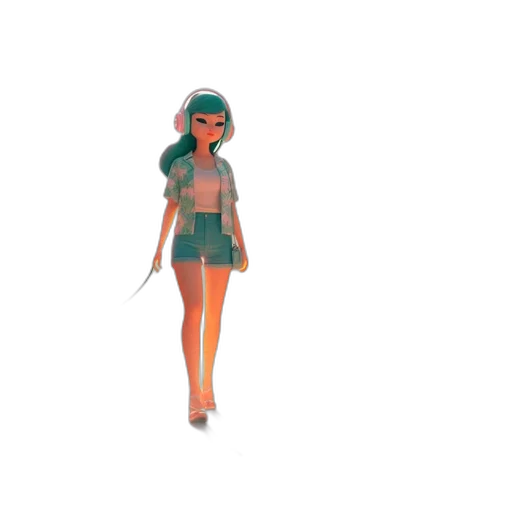 dress, staff, creature, robot transparent PNG cut-out