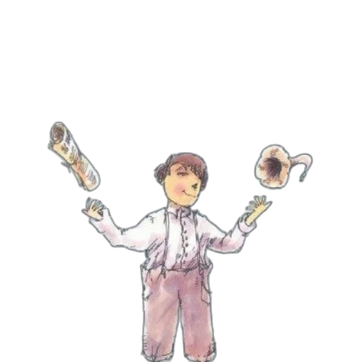 staff, food, robot, watercolor transparent PNG cut-out