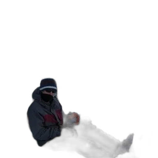 mask, jacket, staff, weapon transparent PNG cut-out