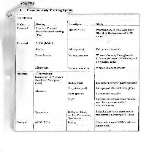 agenda, premarin, study, tracking transparent PNG cut-out