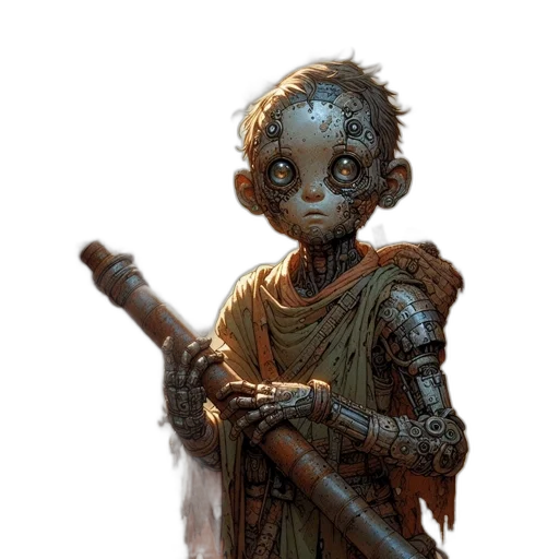 staff, robot, creature, mask transparent PNG cut-out