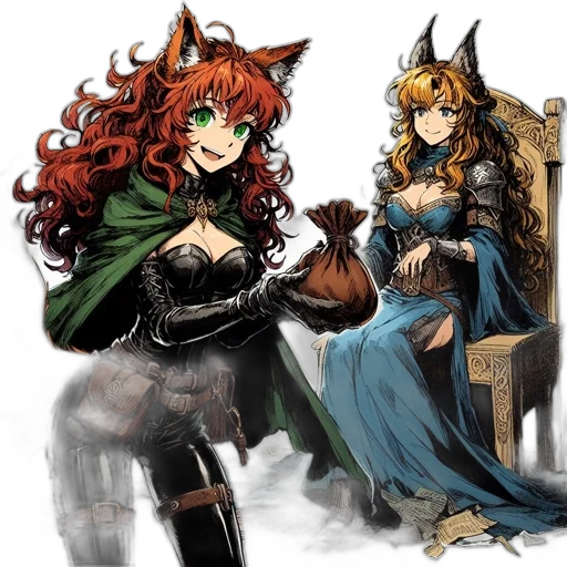fantasy art, concept art, anime, pixel art transparent PNG cut-out