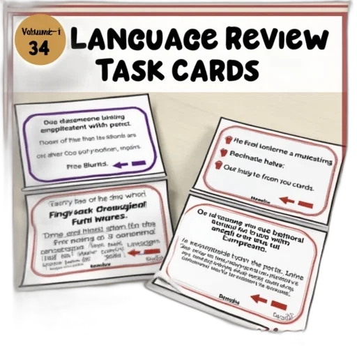 language, review, task, cards transparent PNG cut-out