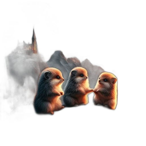 animal, concept art, 3d render, fantasy art transparent PNG cut-out