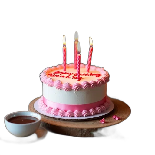 food, 3d render, birthday, cake transparent PNG cut-out