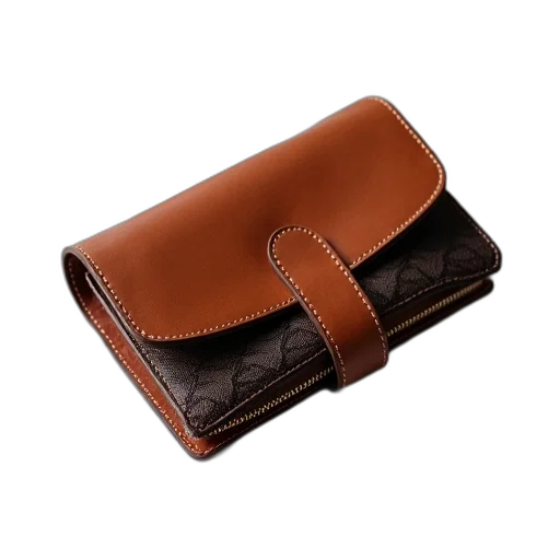 brown, leather, wallet, strap transparent PNG cut-out