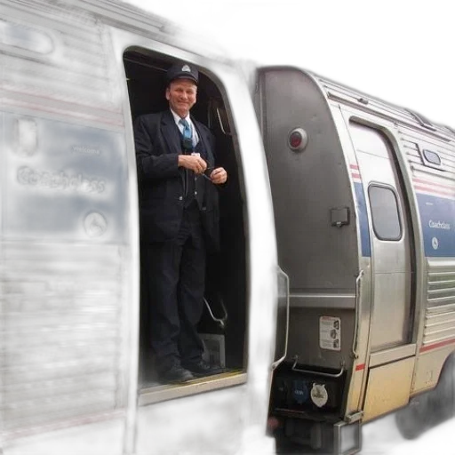 3d render, conductor, stands, doorway transparent PNG cut-out